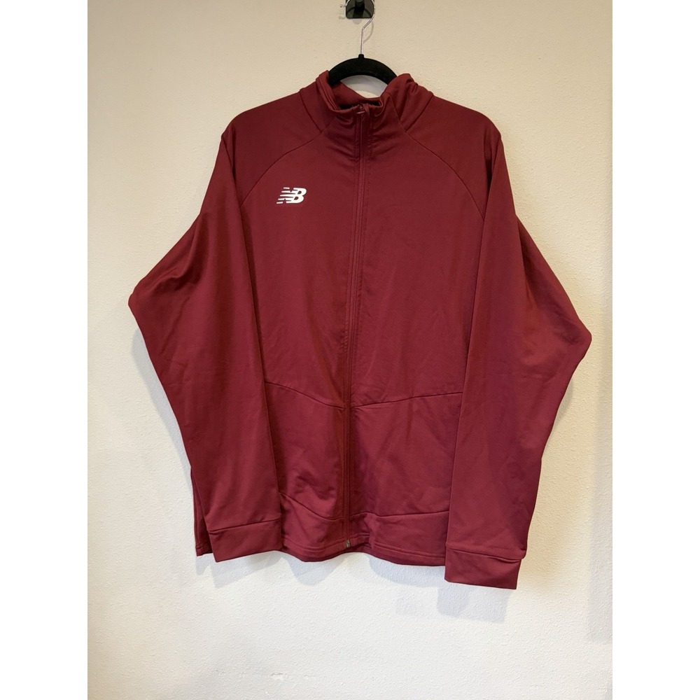 New Balance Men's Full Zip‎ Standard Fit Away Jacket Maroon Size XL